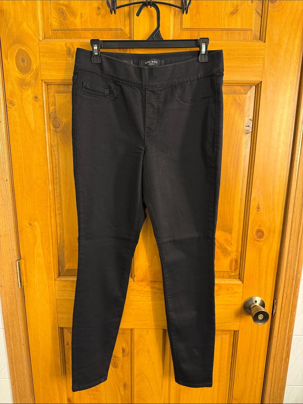 Nine West Black Pull On Skinny Jeans